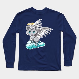 Chibi Angel Cat Long Sleeve T-Shirt